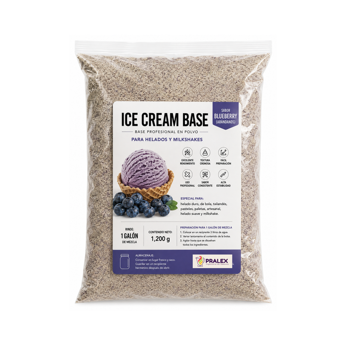 Base en Polvo para Helado y Milkshake Blueberry 1.2kg