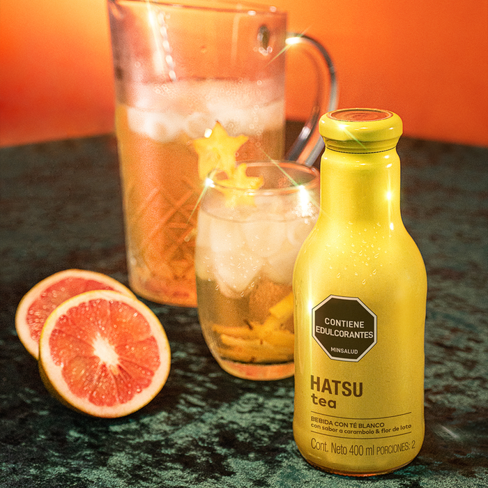 Hatsu Té Blanco con Carambola & Flor de Loto – Botella 400 ml | Caja 12 Unidades