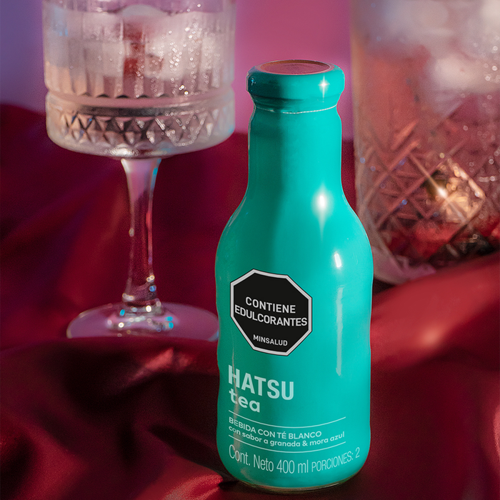 Hatsu Té Blanco con Granada & Mora Azul – Botella 400 ml | Caja 12 Unidades