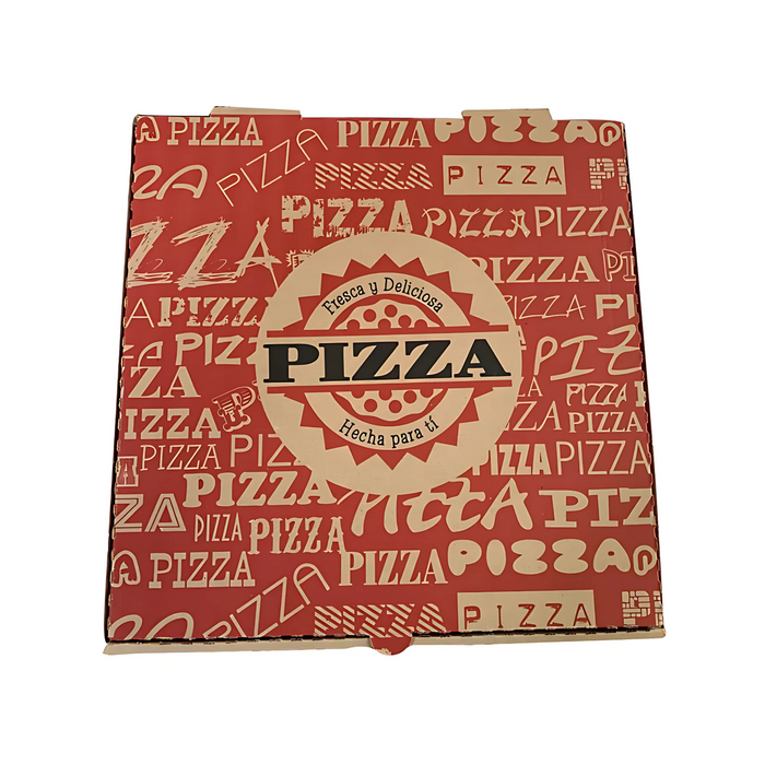 Caja para pizza diseño Rojo - 100 unidades
