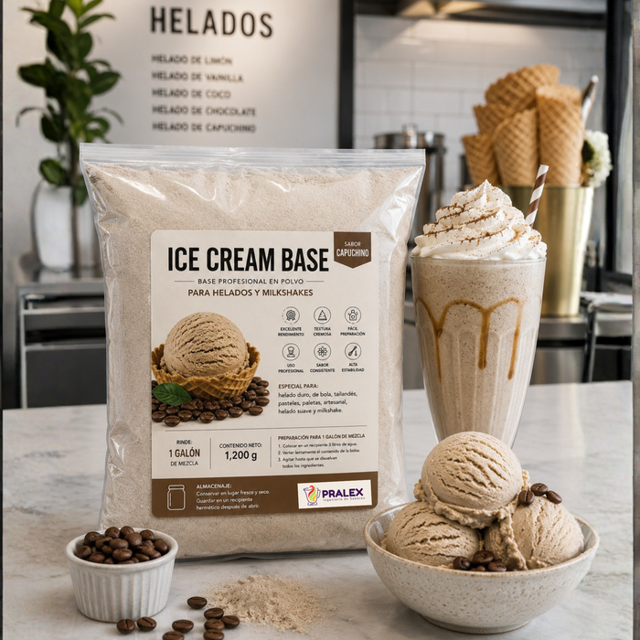 Base en Polvo para Helado y Milkshake Capucchino 1.2kg