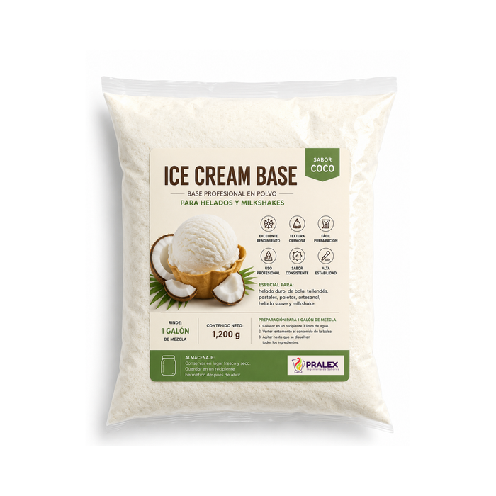 Base en Polvo para Helado y Milkshake Coco - 1.2kg