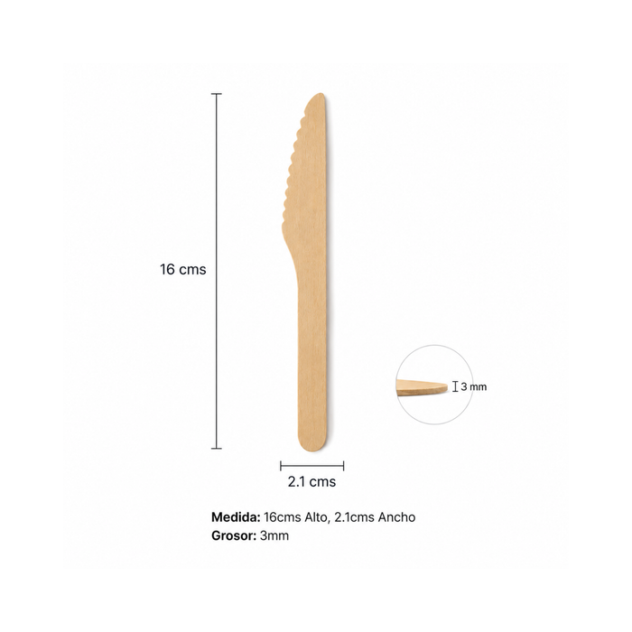 Cubiertos de Madera 1,000 unidades
