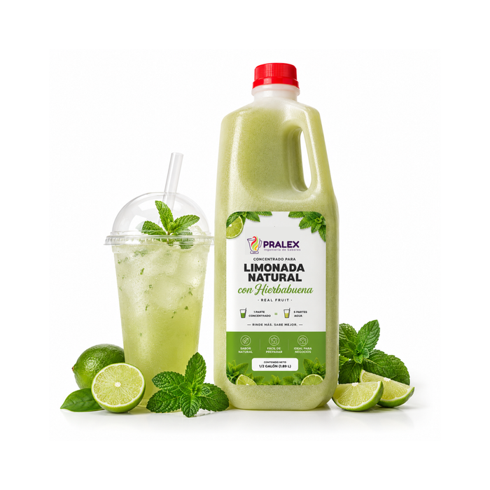 Concentrado para Refresco Natural Limonada con Hierbabuena 64 oz - Envase 1.82 Litros