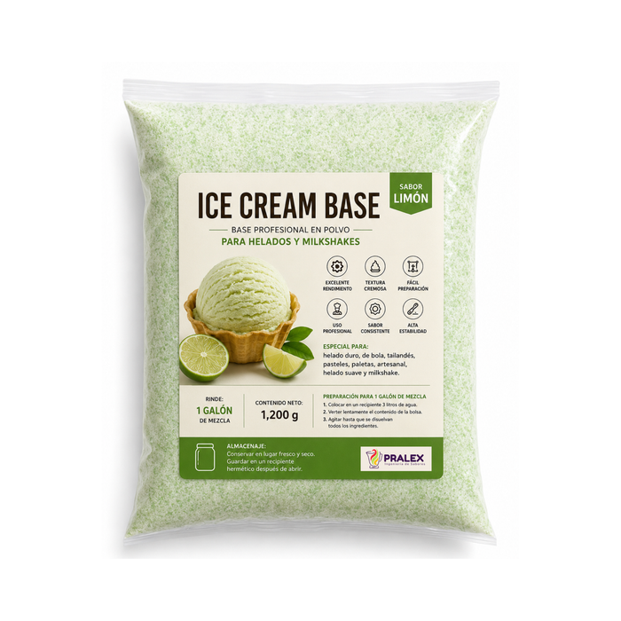 Base en Polvo para Helado y Milkshake Limón 1.2kg