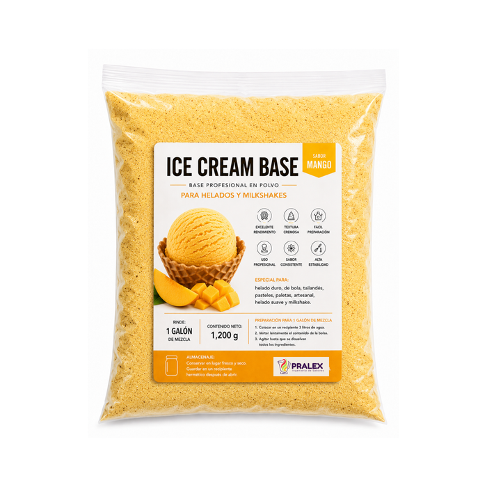 Base en Polvo para Helado y Milkshake Mango 1.2kg