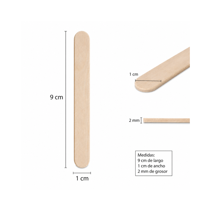 Paleta de madera para helado de 9cm / Caja 10,000 unidades