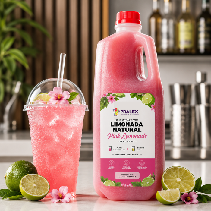 Concentrado para Refresco Natural Limonada Rosa 64 oz - Envase 1.89 Lt.