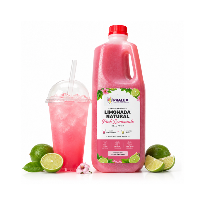 Concentrado para Refresco Natural Limonada Rosa 64 oz - Envase 1.89 Lt.