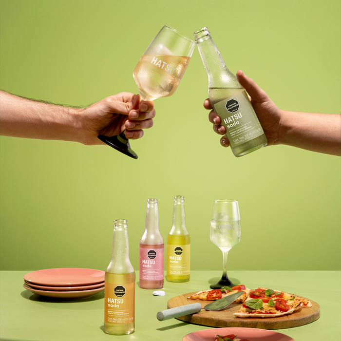 Hatsu Soda de Sandia y Albahaca 300 ml - Caja 6 unidades