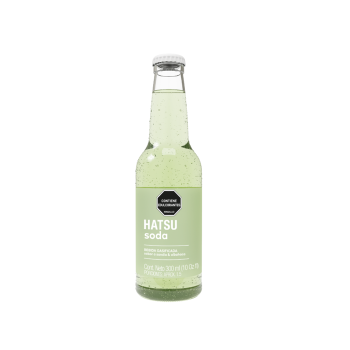 Hatsu Soda de Sandia y Albahaca 300 ml - Caja 6 unidades