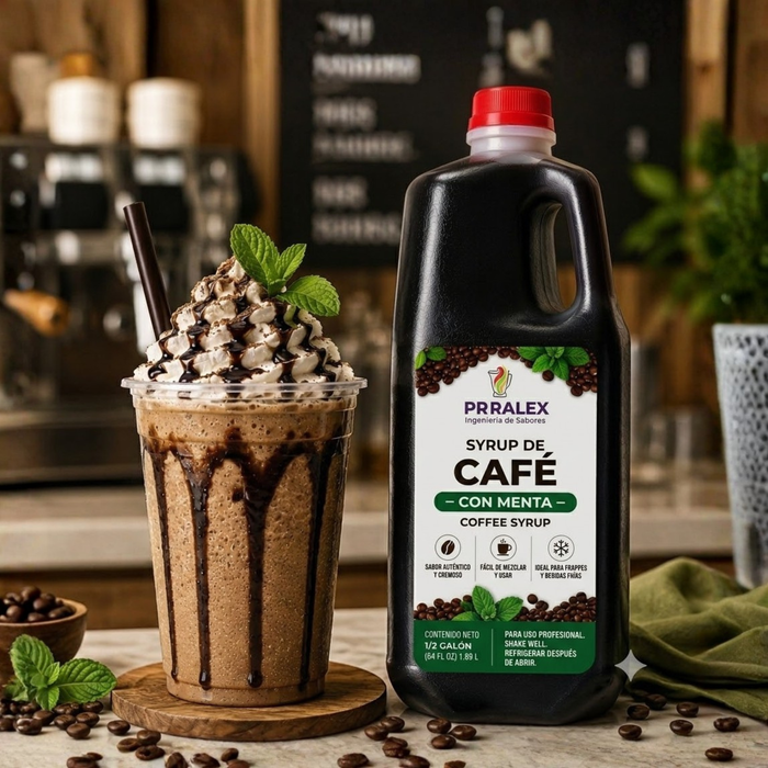 Syrup de Café con Menta para Frappés 64 oz- Envase 1.82 Litros