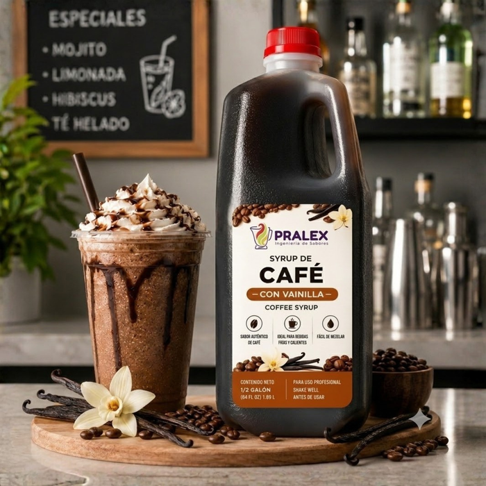 Syrup de Café con Vainilla para Frappés 64 oz- Envase 1.82 Litros