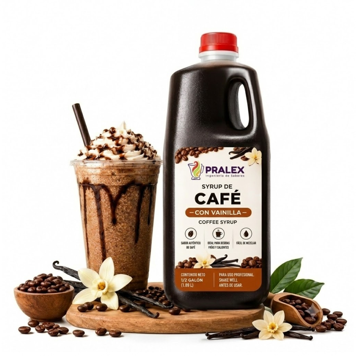 Syrup de Café con Vainilla para Frappés 64 oz- Envase 1.82 Litros