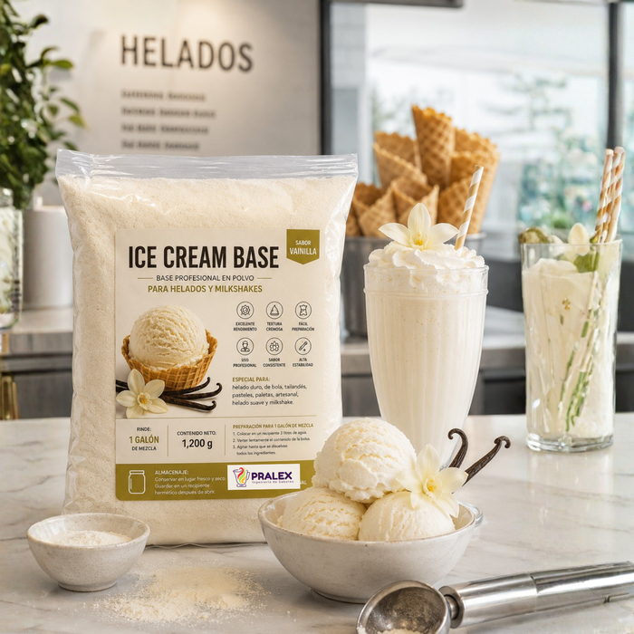 Base en Polvo para Helado y Milkshake Vainilla 1.2kg
